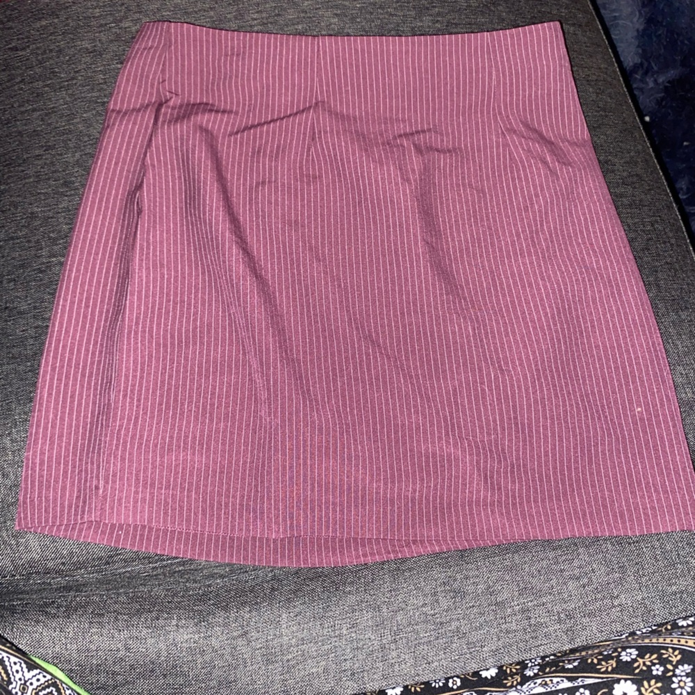 No Boundaries Purple Pinstripe Pencil Skirt